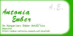 antonia ember business card